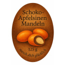 Schoko-Apfelsinen-Mandeln,   125g